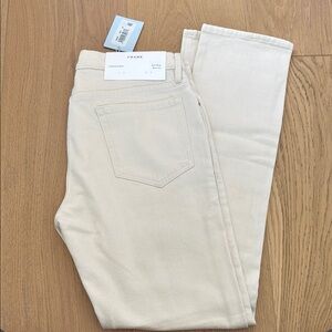 NWT Frame Denim Off-White Slim Jeans